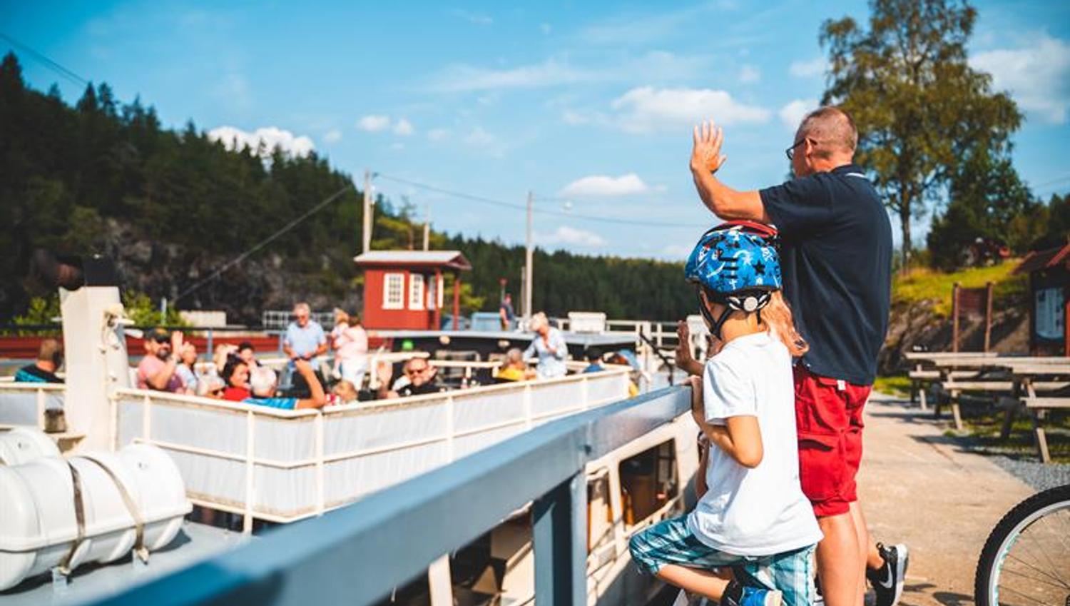 God stemning på taket på båten