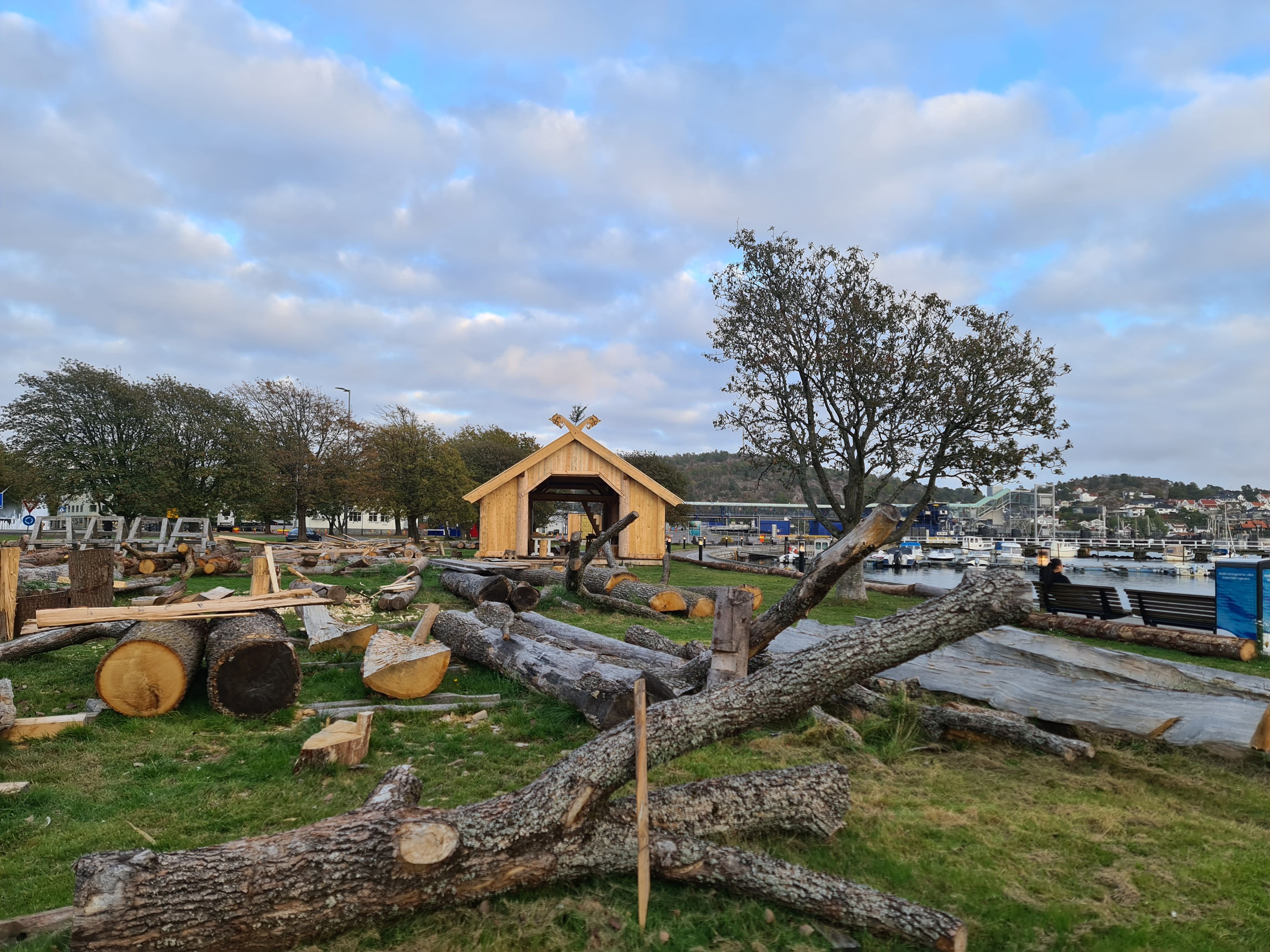 Byggeplassen - Sandefjord Vikingpark i havna