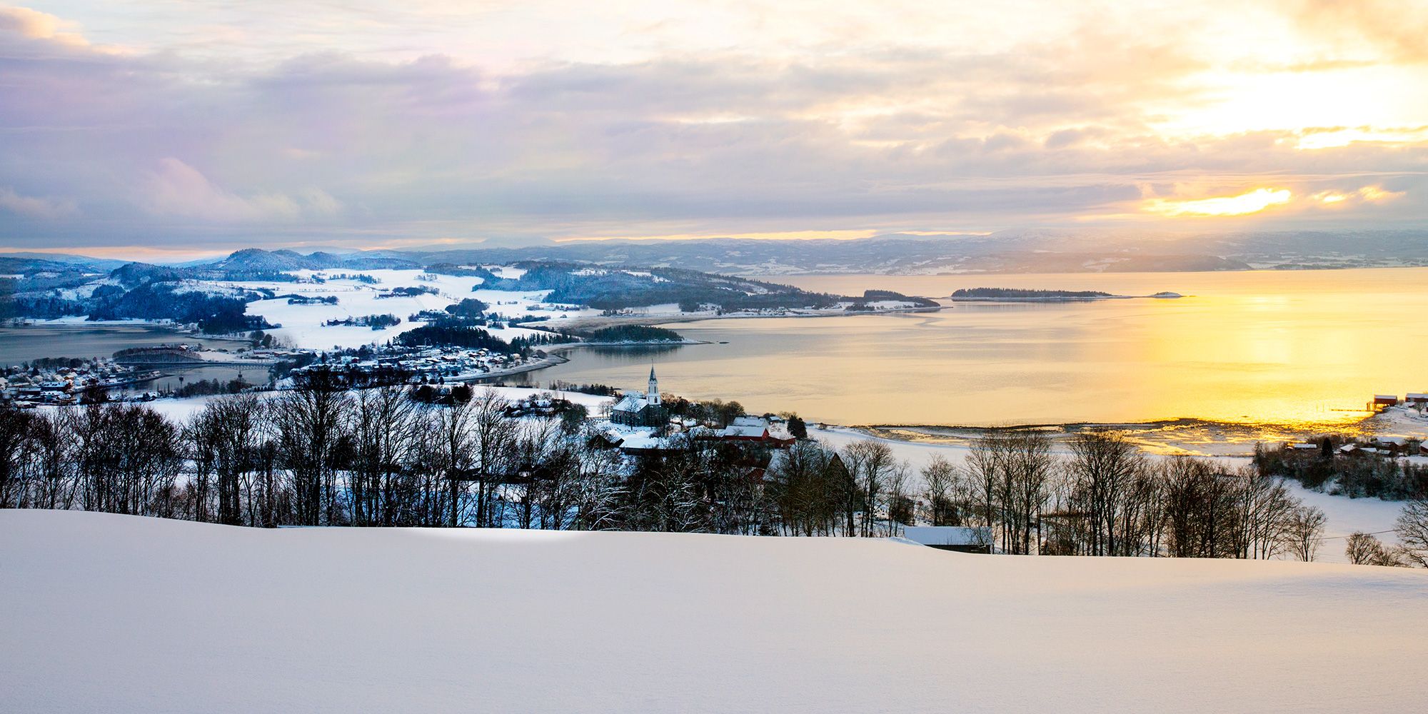 The view from Husfrua Country Farm Hotel in Winter. Photo: Lena Johnsen