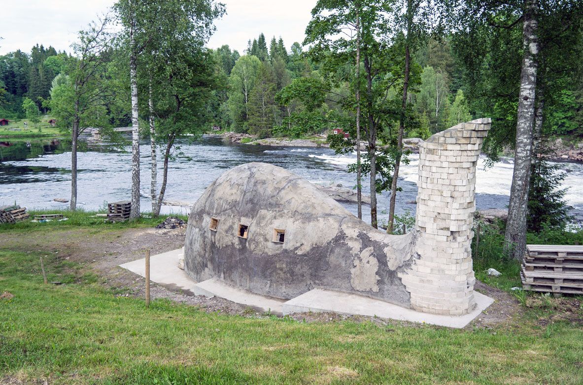 Fisk skulptur ved parken