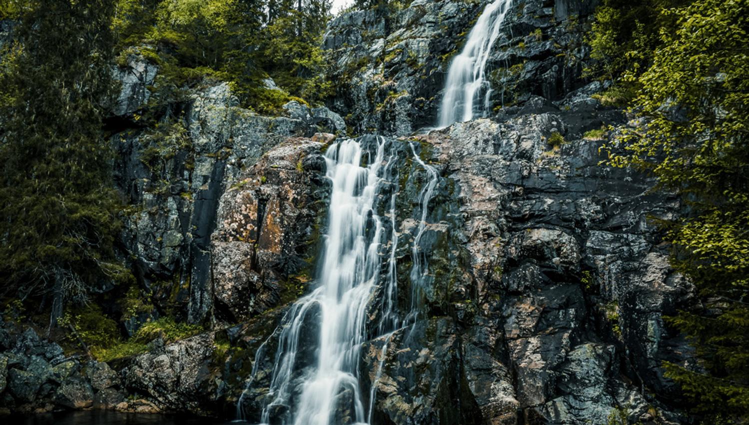 foss ved Hanakamjuvet i Seljord
