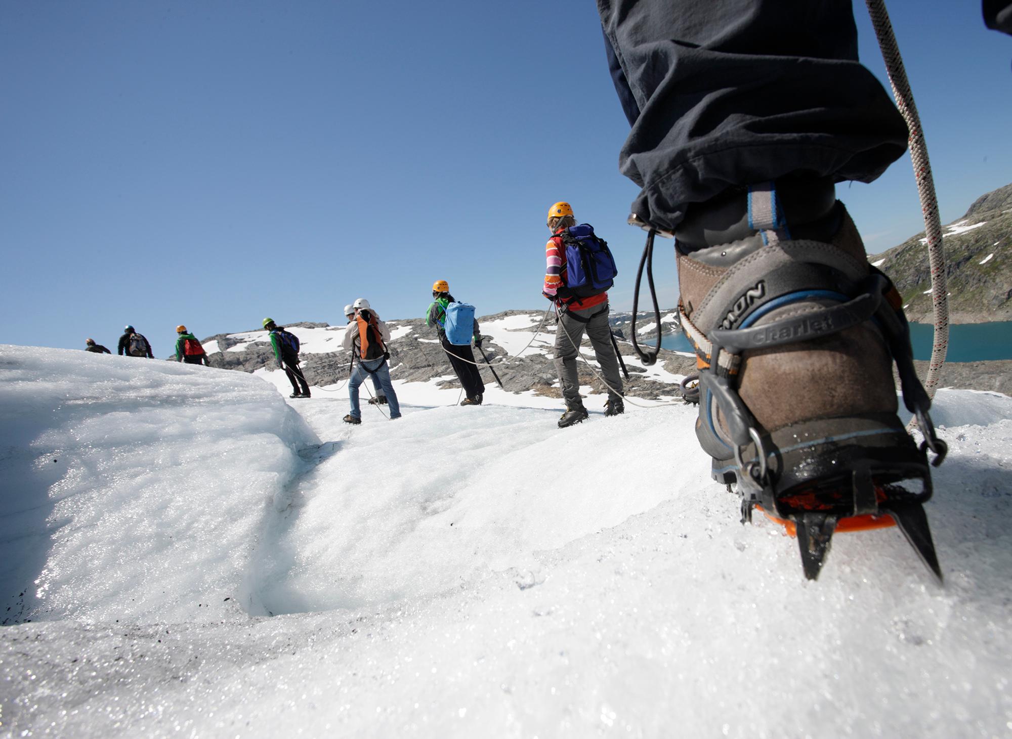 Guided glacier hiking