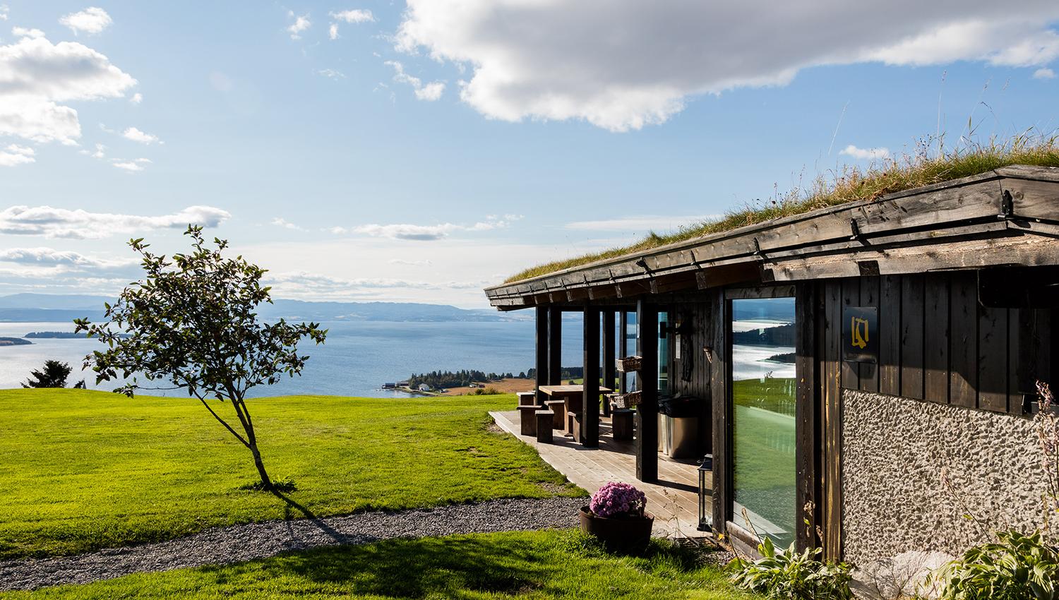 Øyna with a fantstic view of the Trondheimfjord, along the Golden Route