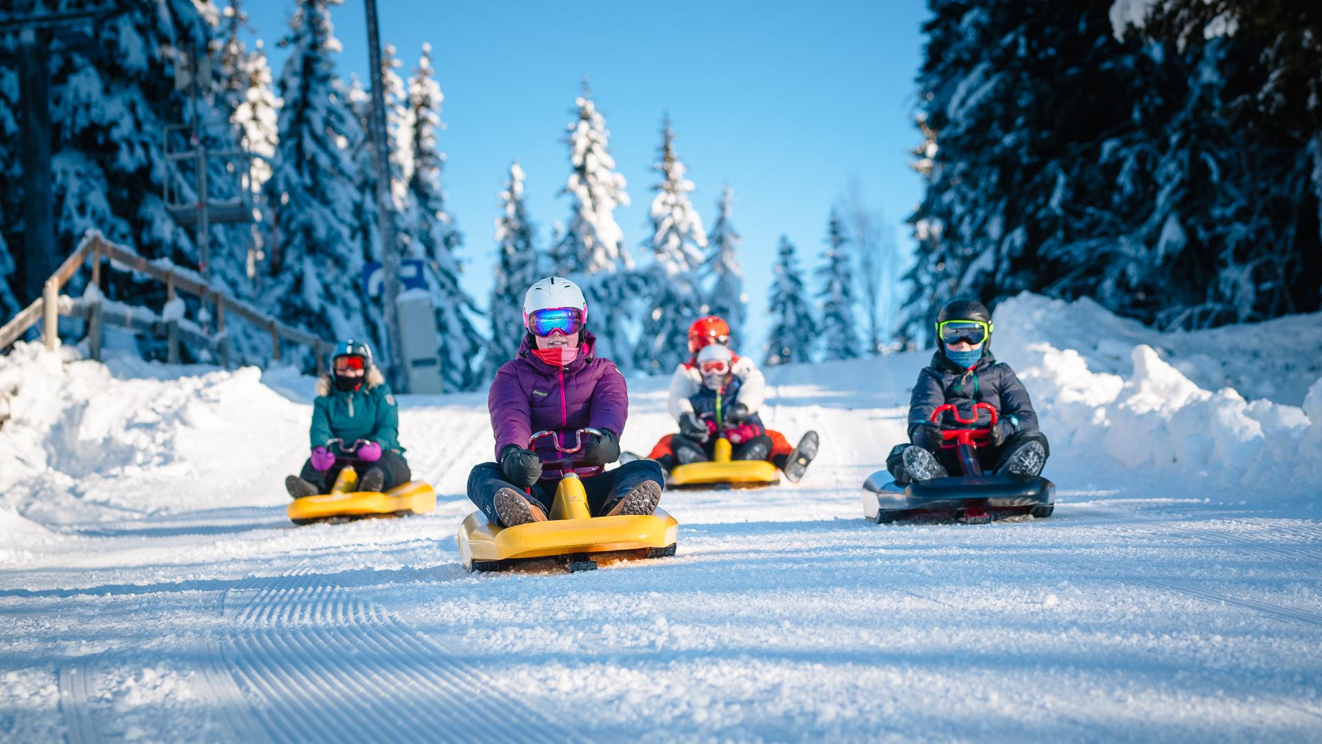 Tobogganing in Kanthaugen Lillehammer