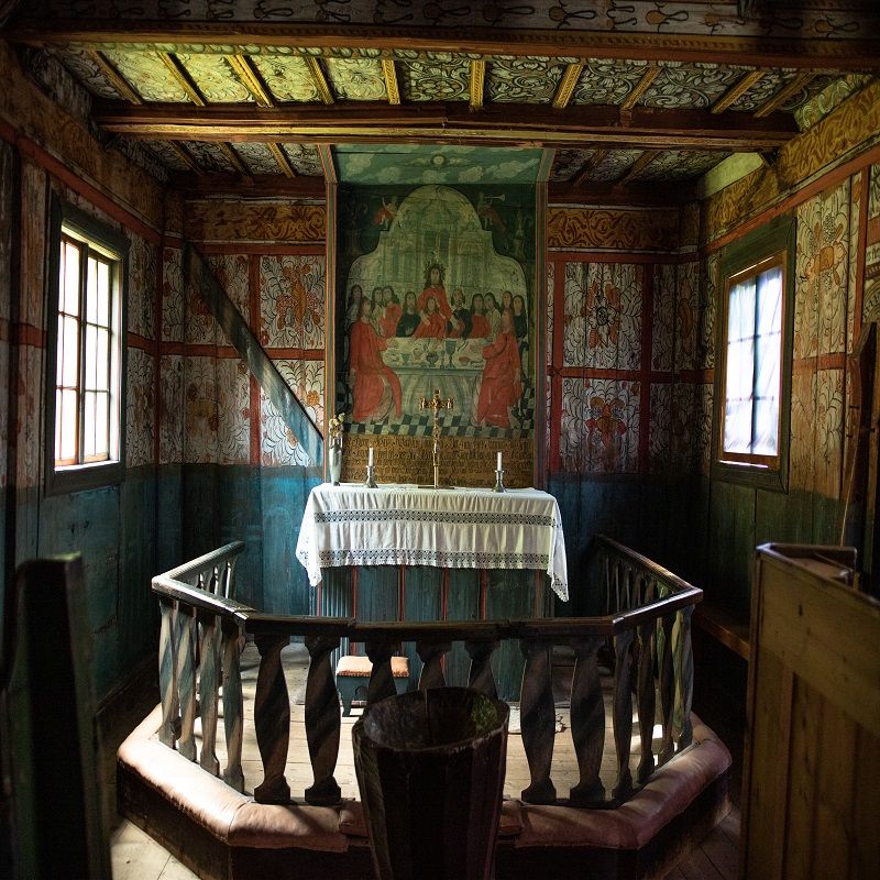 Innvendig Uvdal Stavkirke