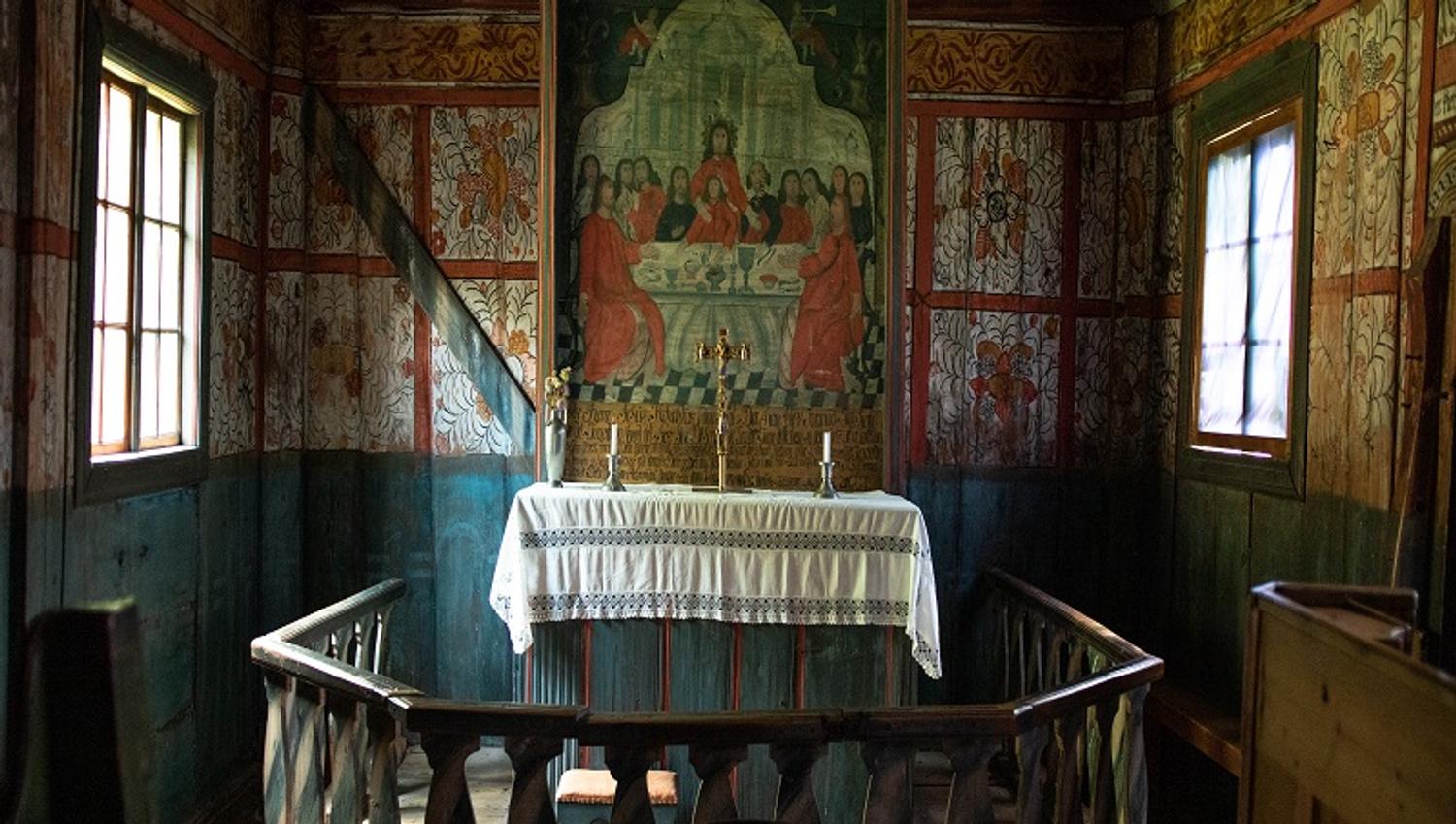 Innvendig Uvdal Stavkirke