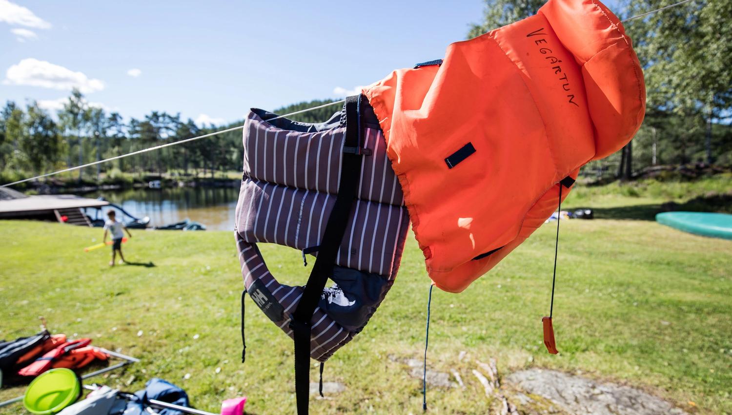 Vegårtun redningsvest til tørk