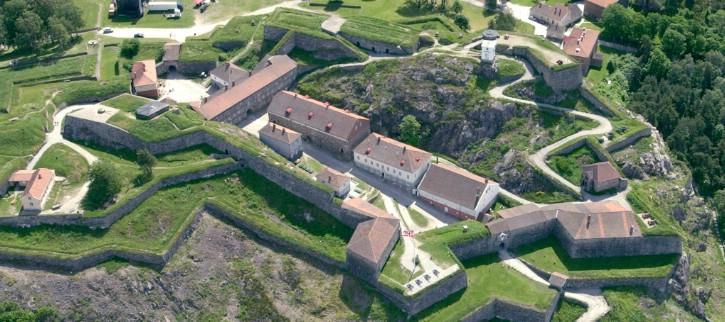 Oversiktsbilde over Indre festning på Fredriksten