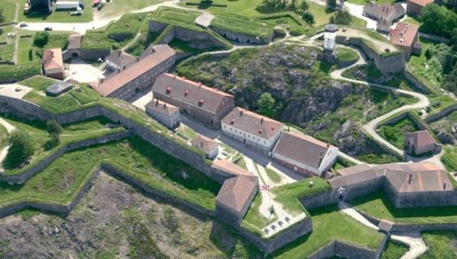 Oversiktsbilde over Indre festning på Fredriksten