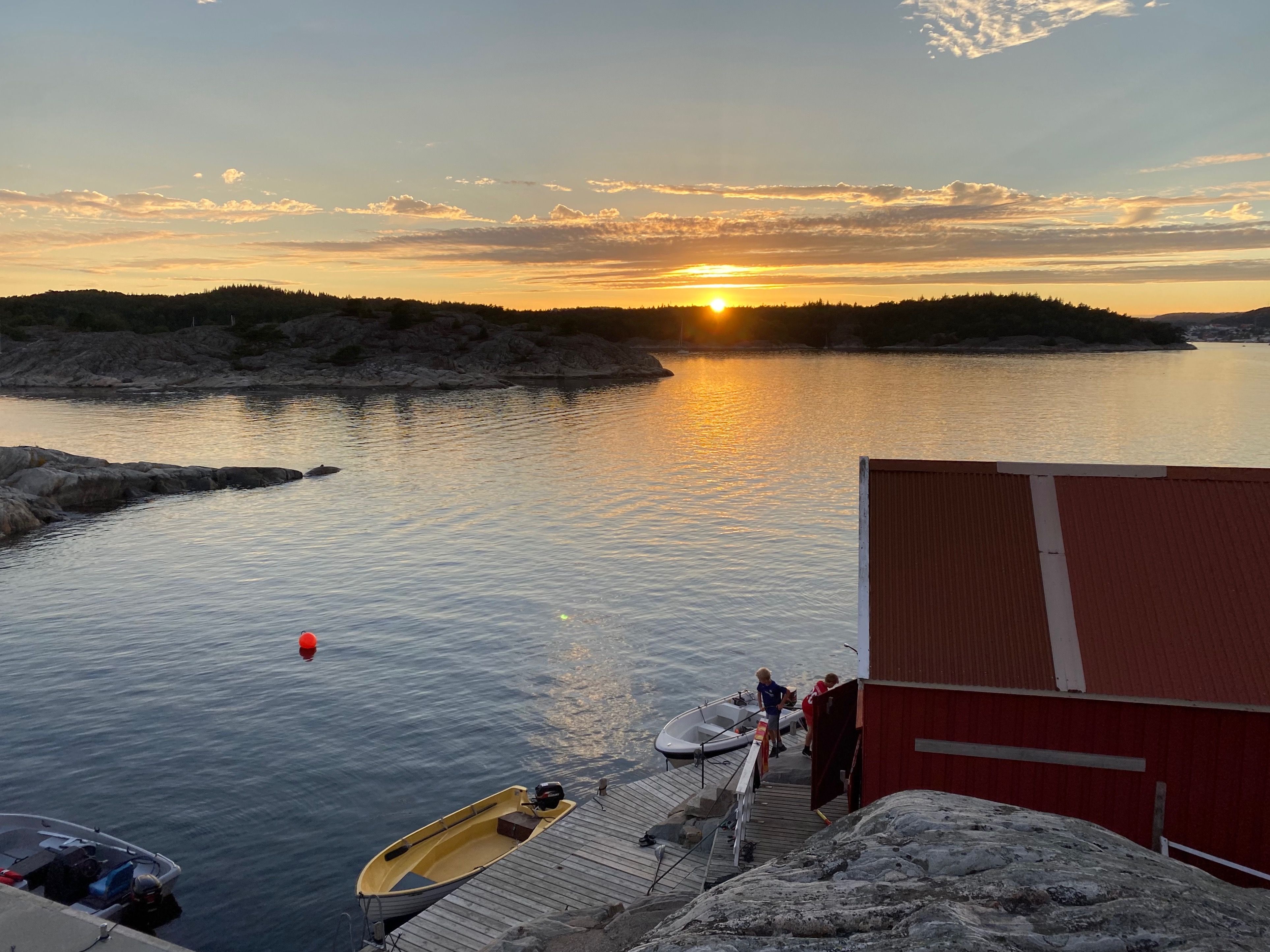 Saltholmen fyr Lillesand soloppgang fra fyret