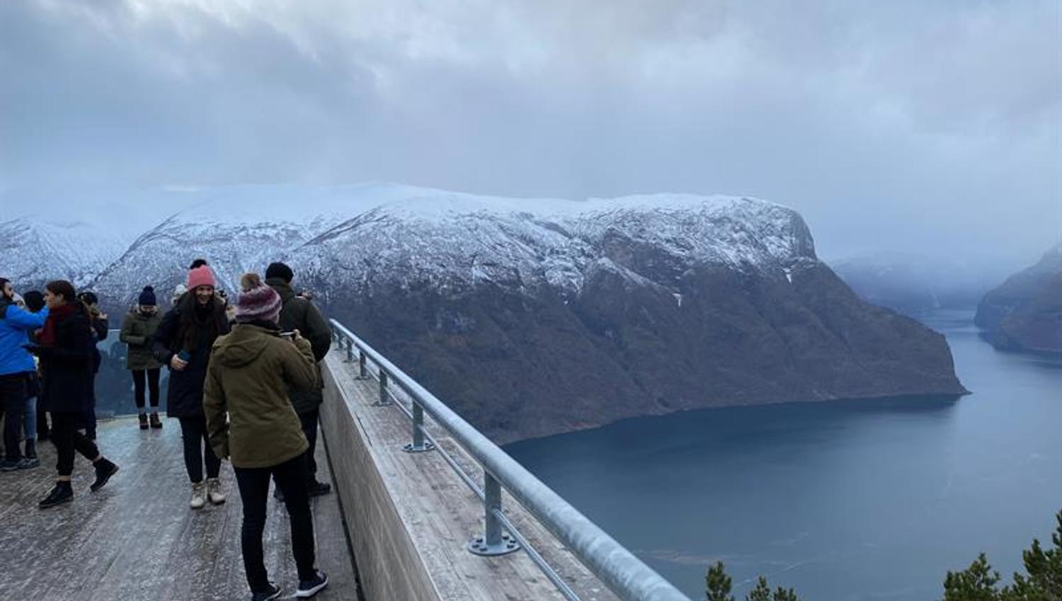 Stegastein viewpoint in winter