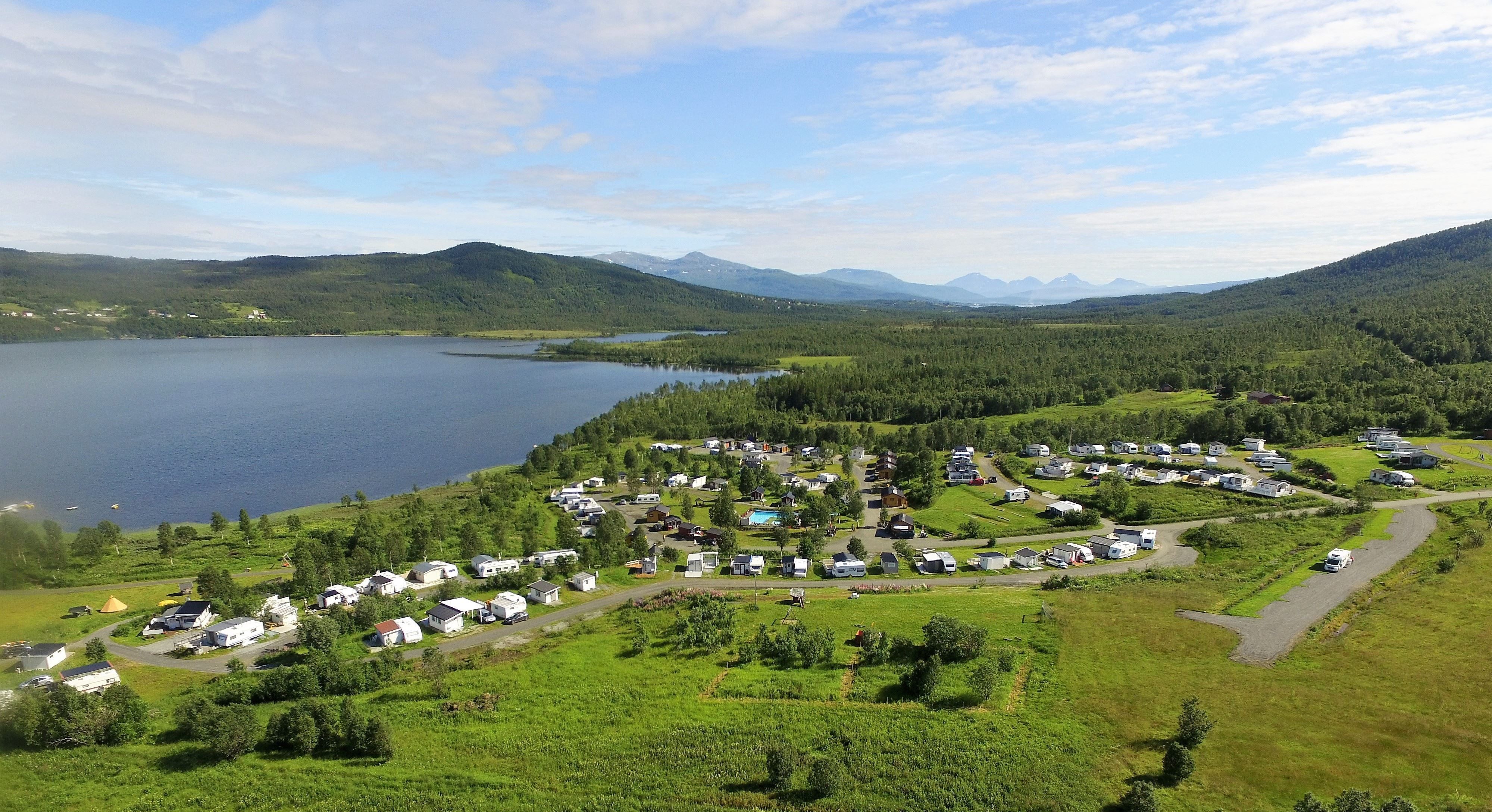 bird's eye view of the campsite