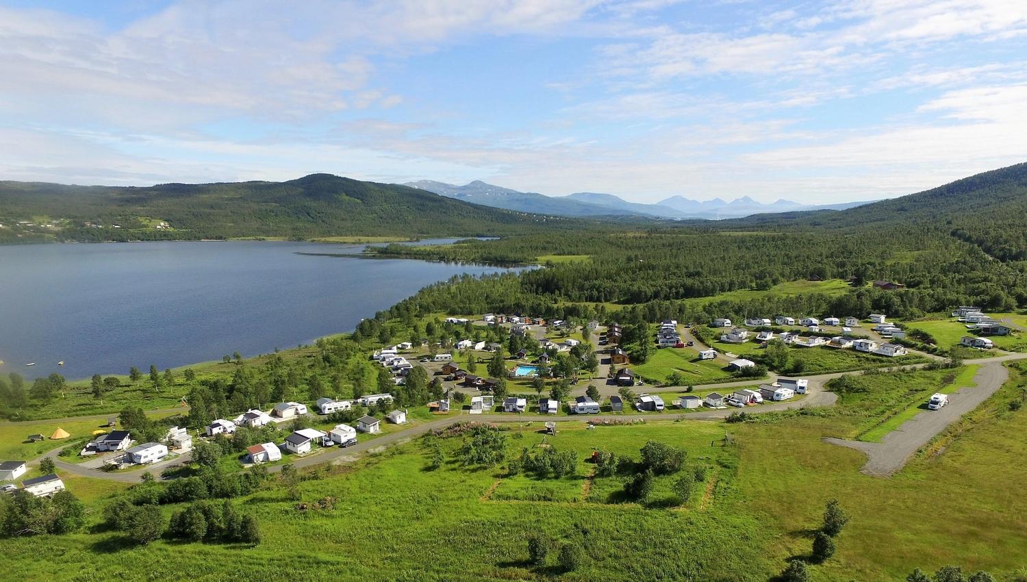 bird's eye view of the campsite