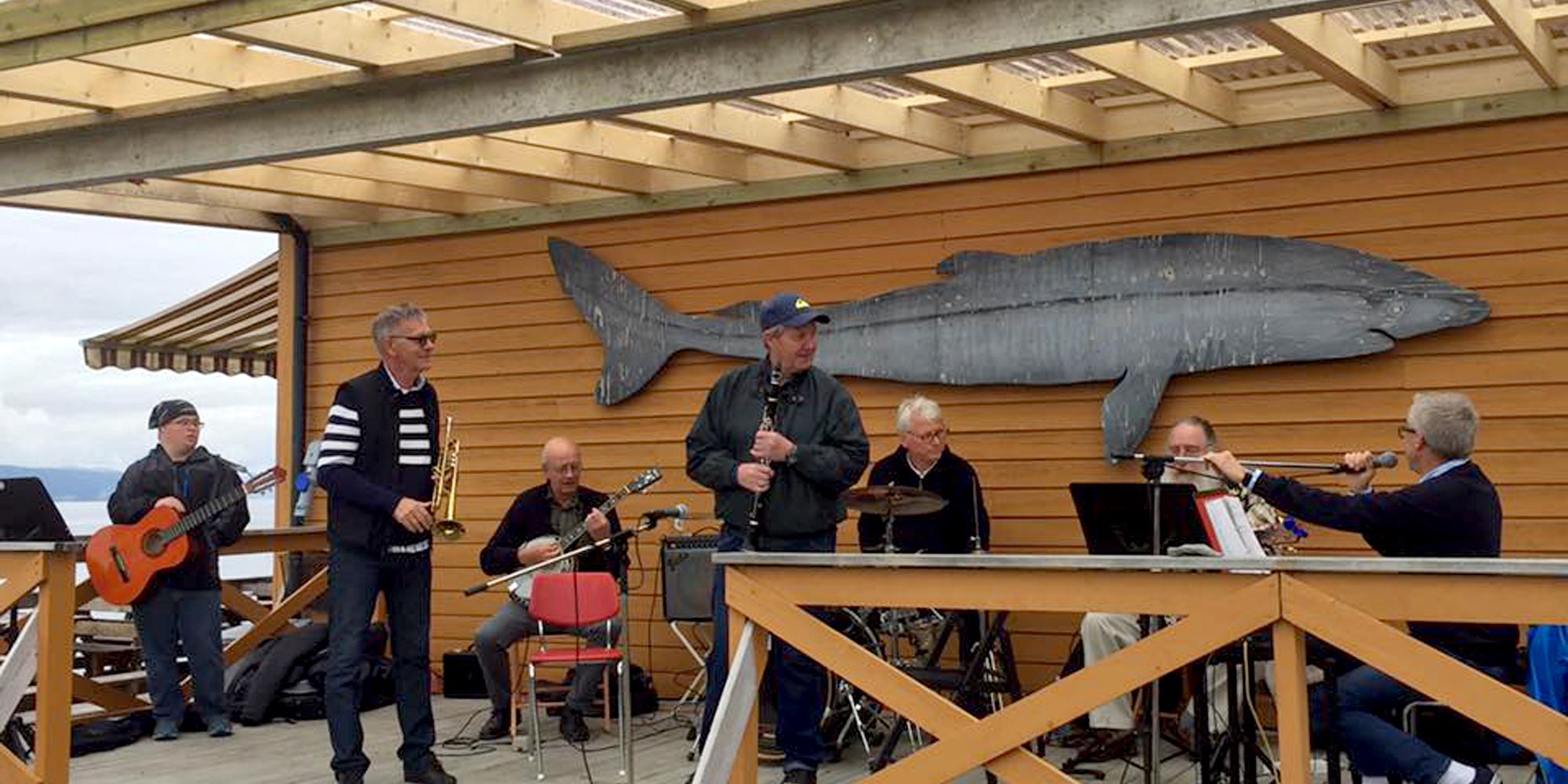 Entertainment at the boat festival which is arranged every first weekend in July