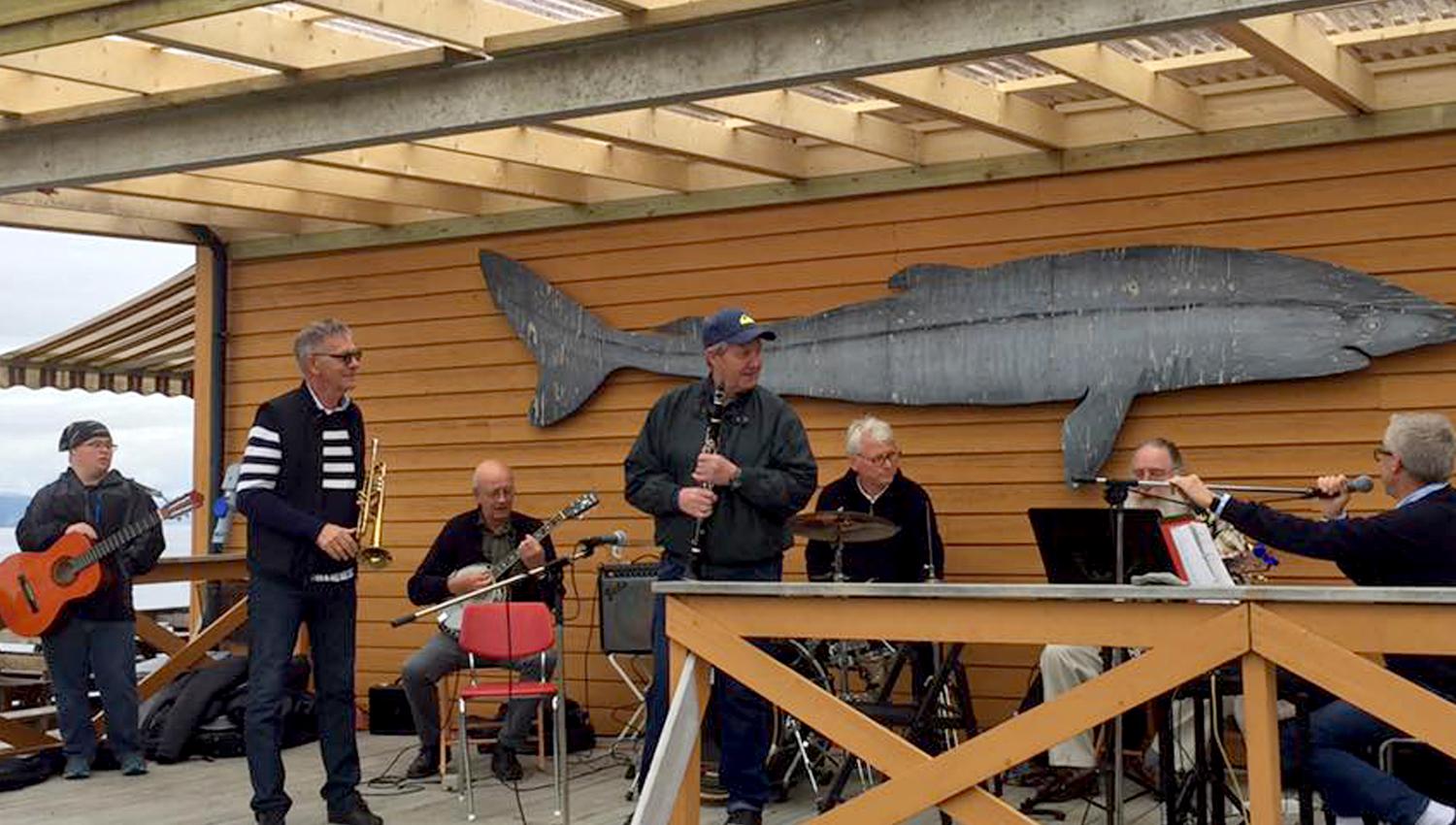 Entertainment at the boat festival which is arranged every first weekend in July