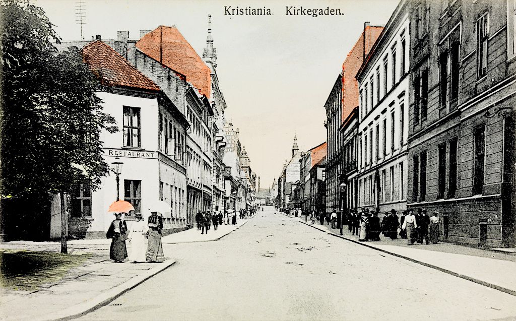 Kirkegaten fra tidligere tider.