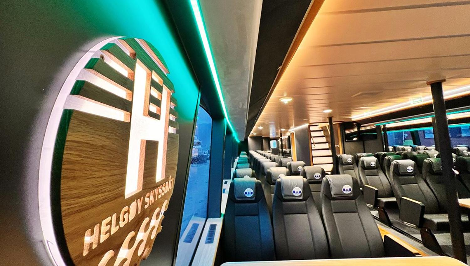 The inside of the boat