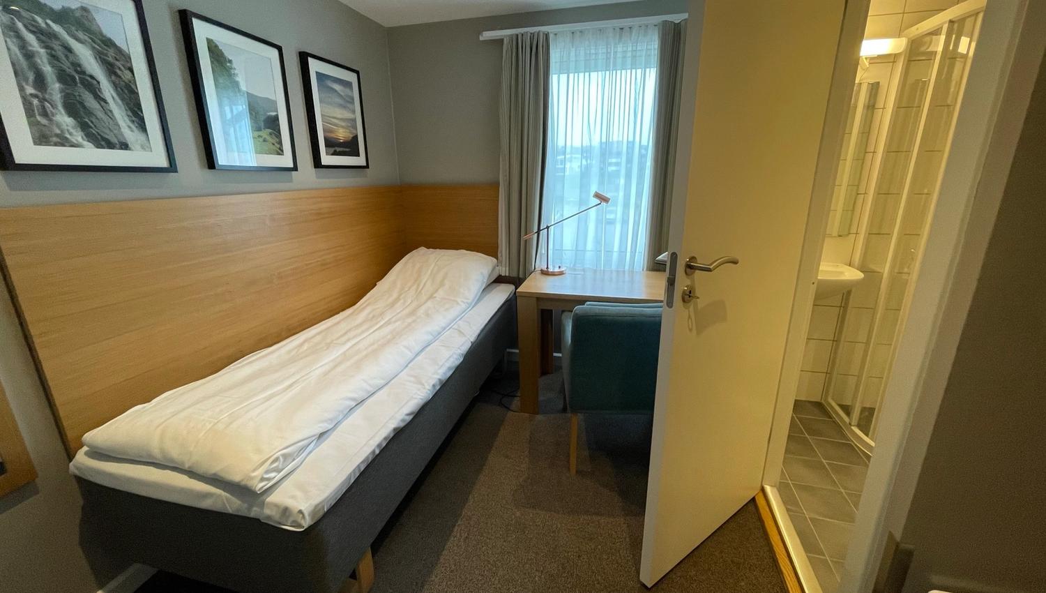 En av mange flotte rom på Ventilene Viste Strandhotell