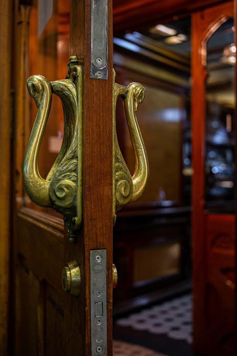 details: ornaments on the door