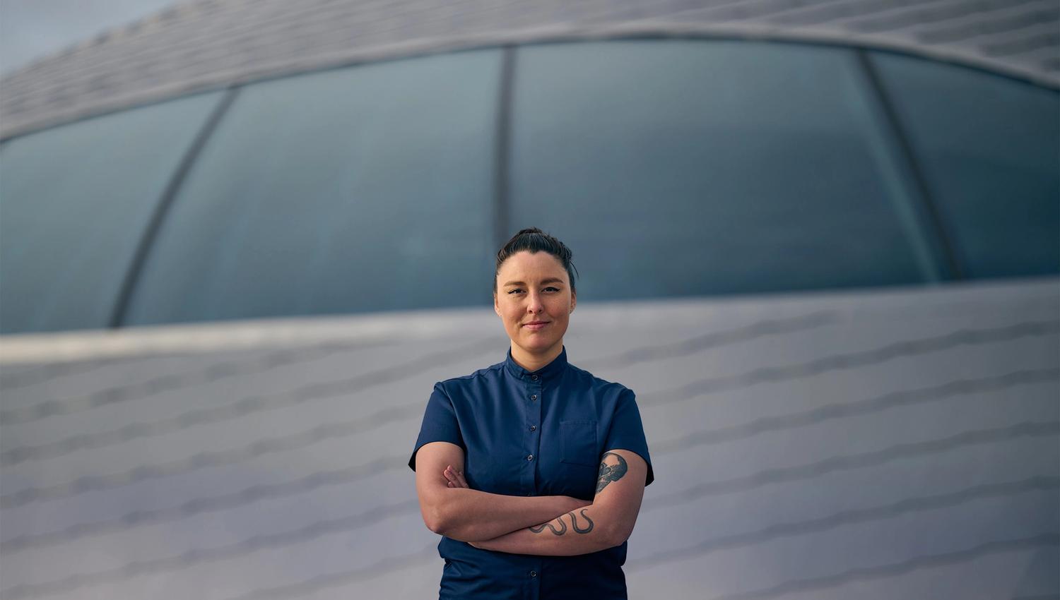 Portrait of a female chef