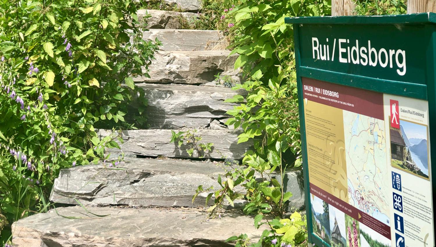 signs about Rui square next to the sherpa stairs