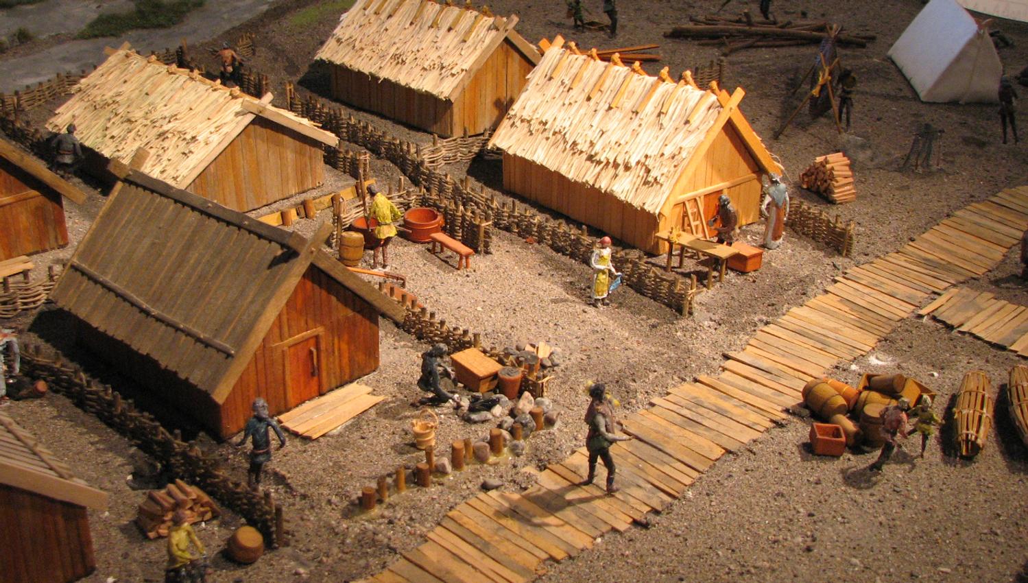 Model town of what Kaupang looked like when the Vikings lived there