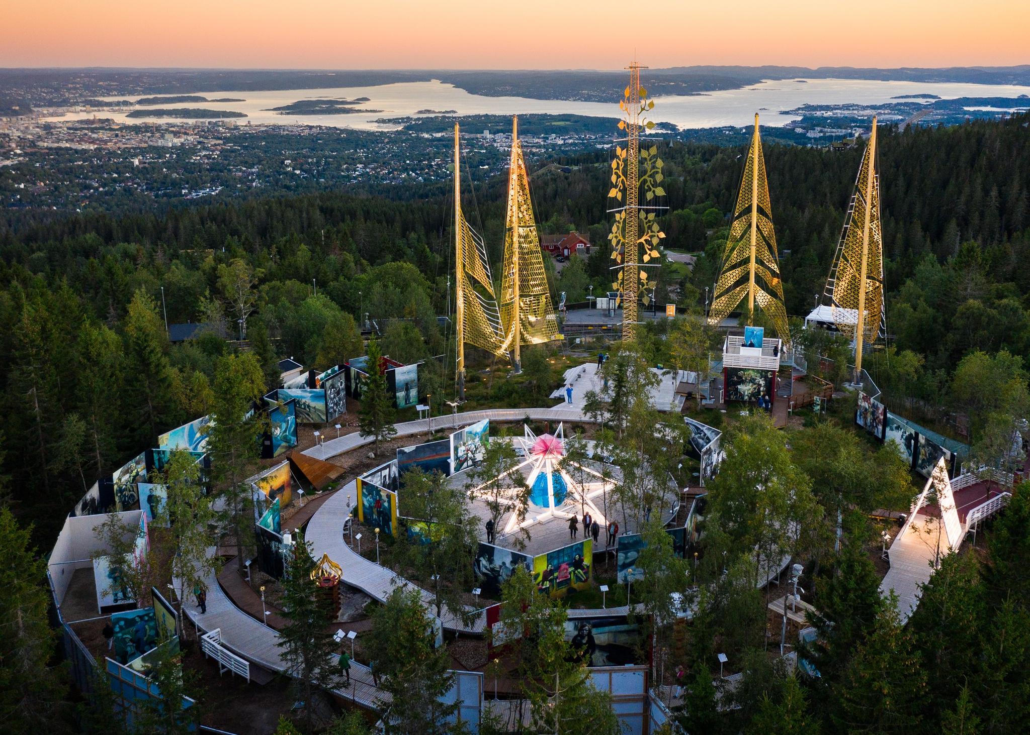 Roseslottet sett fra luften