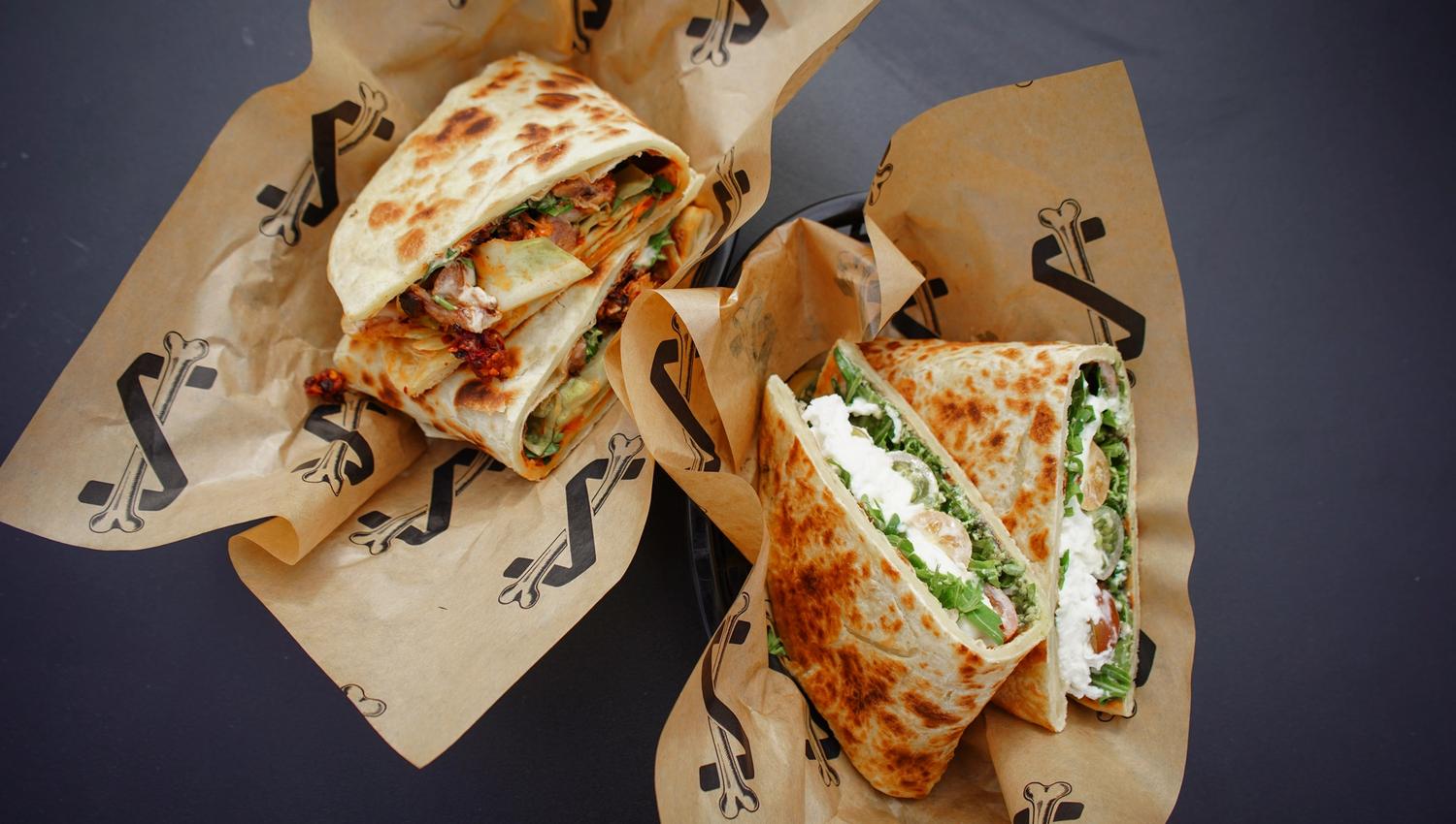 Detail photo of pita bread.