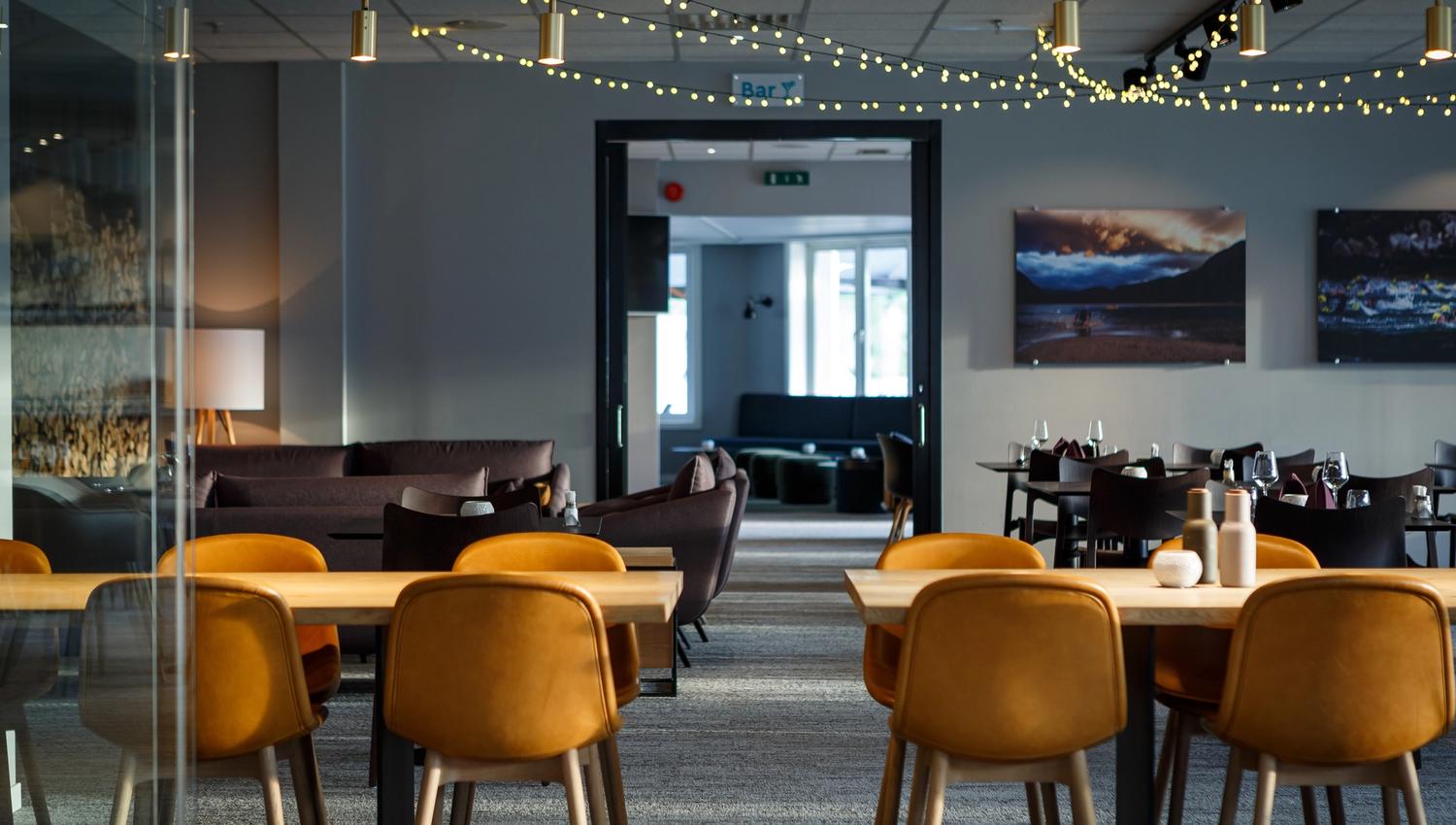 Spiseområdet i restauranten.