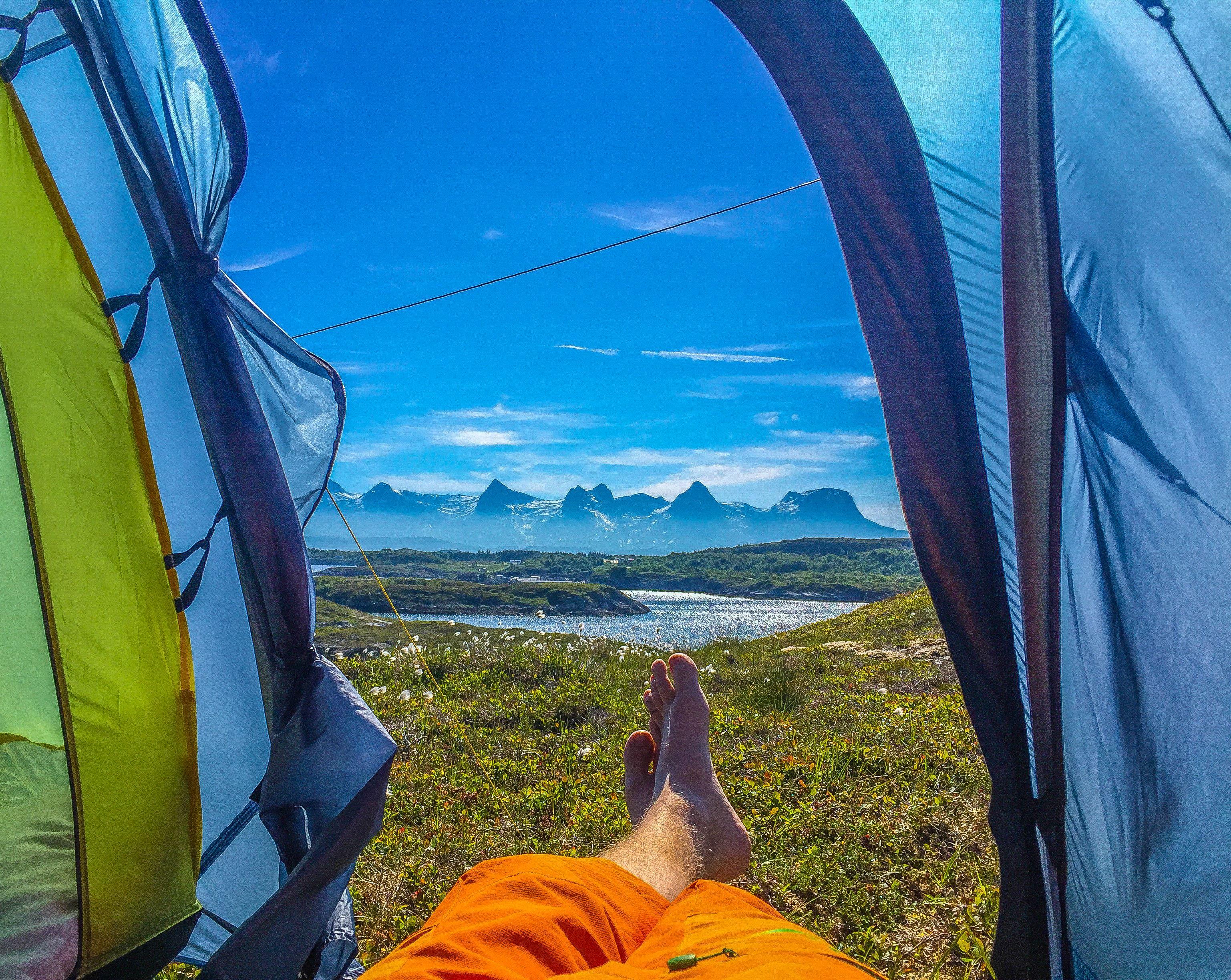 The Seven Sisters mountain range in Alstahaug