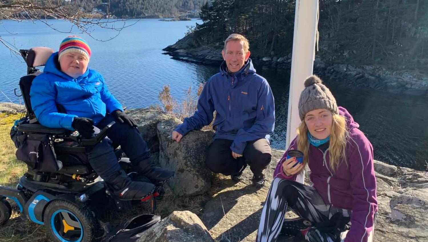 Andreas Eikin på tur til Buøya ved Arendal