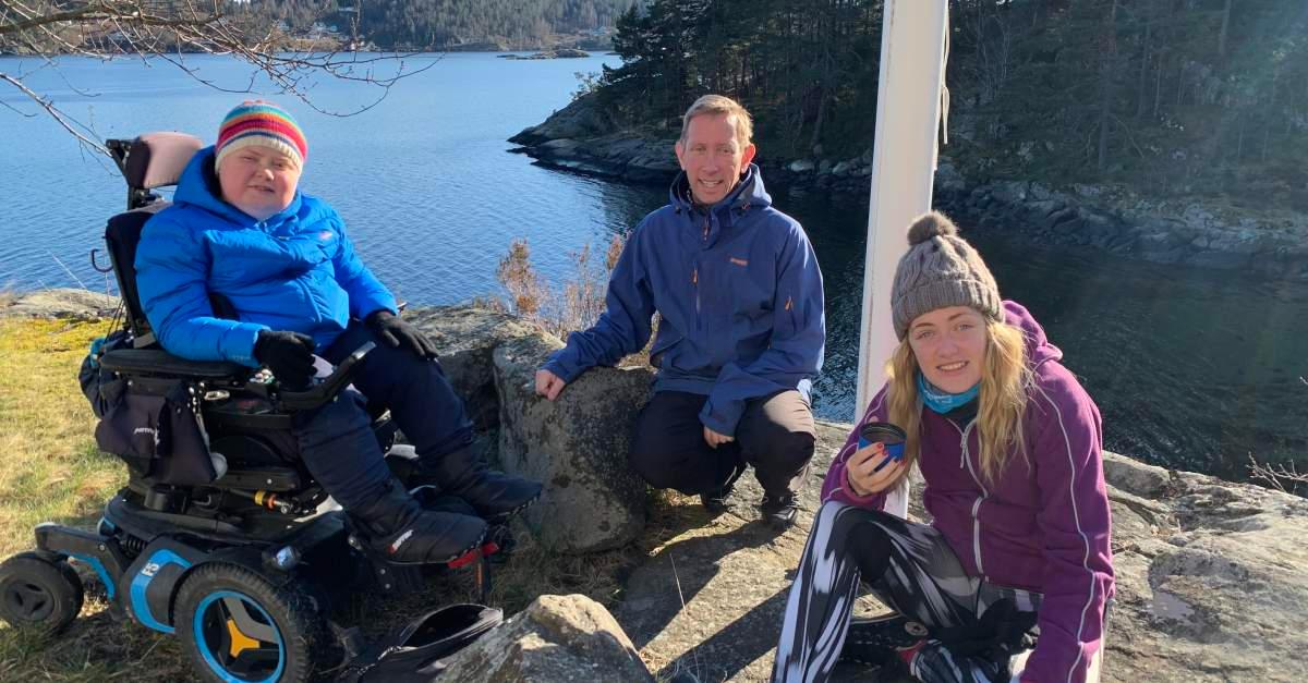 Andreas Eikin på tur til Buøya ved Arendal