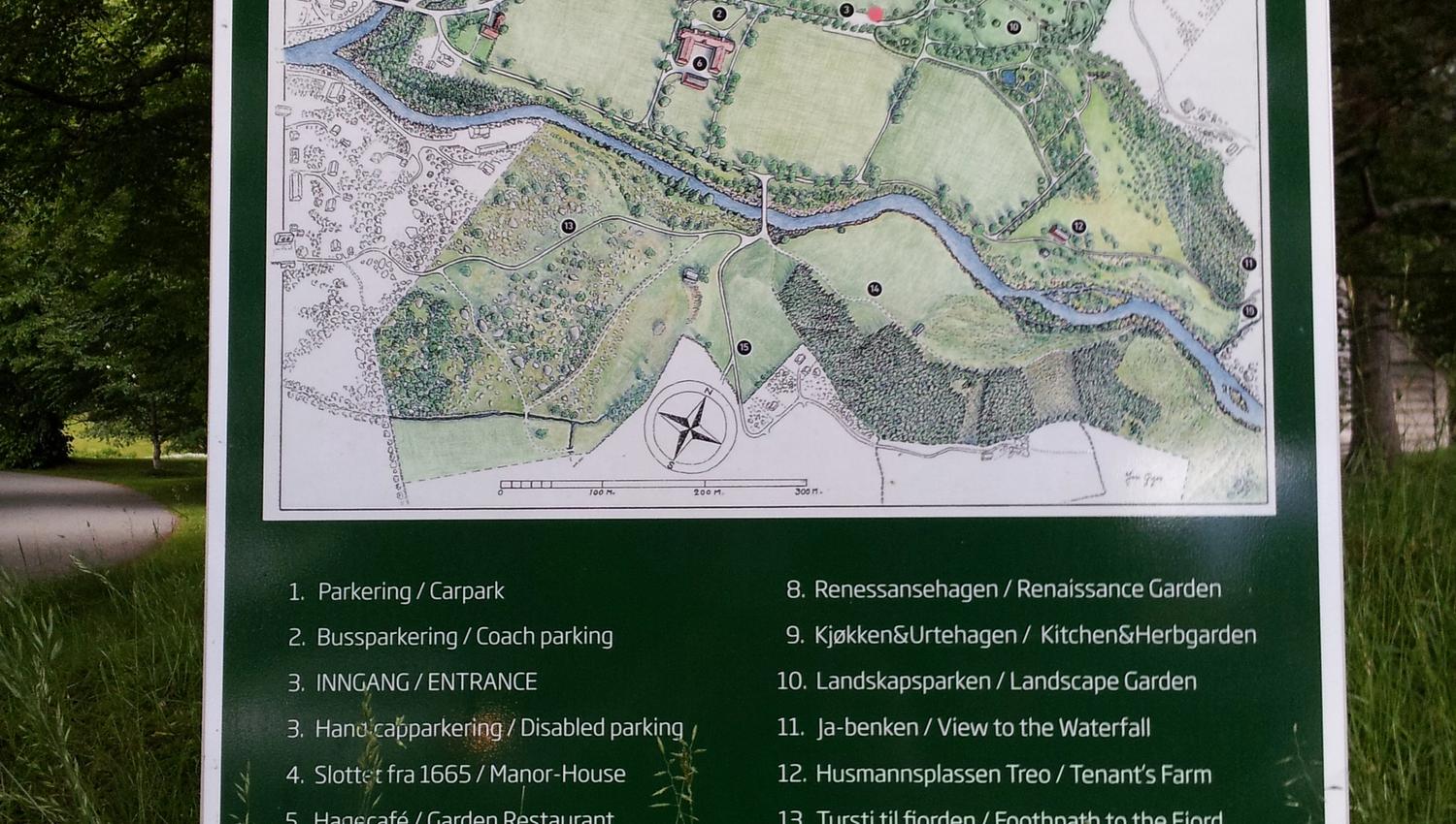 Kart over Baroniet Rosendal
