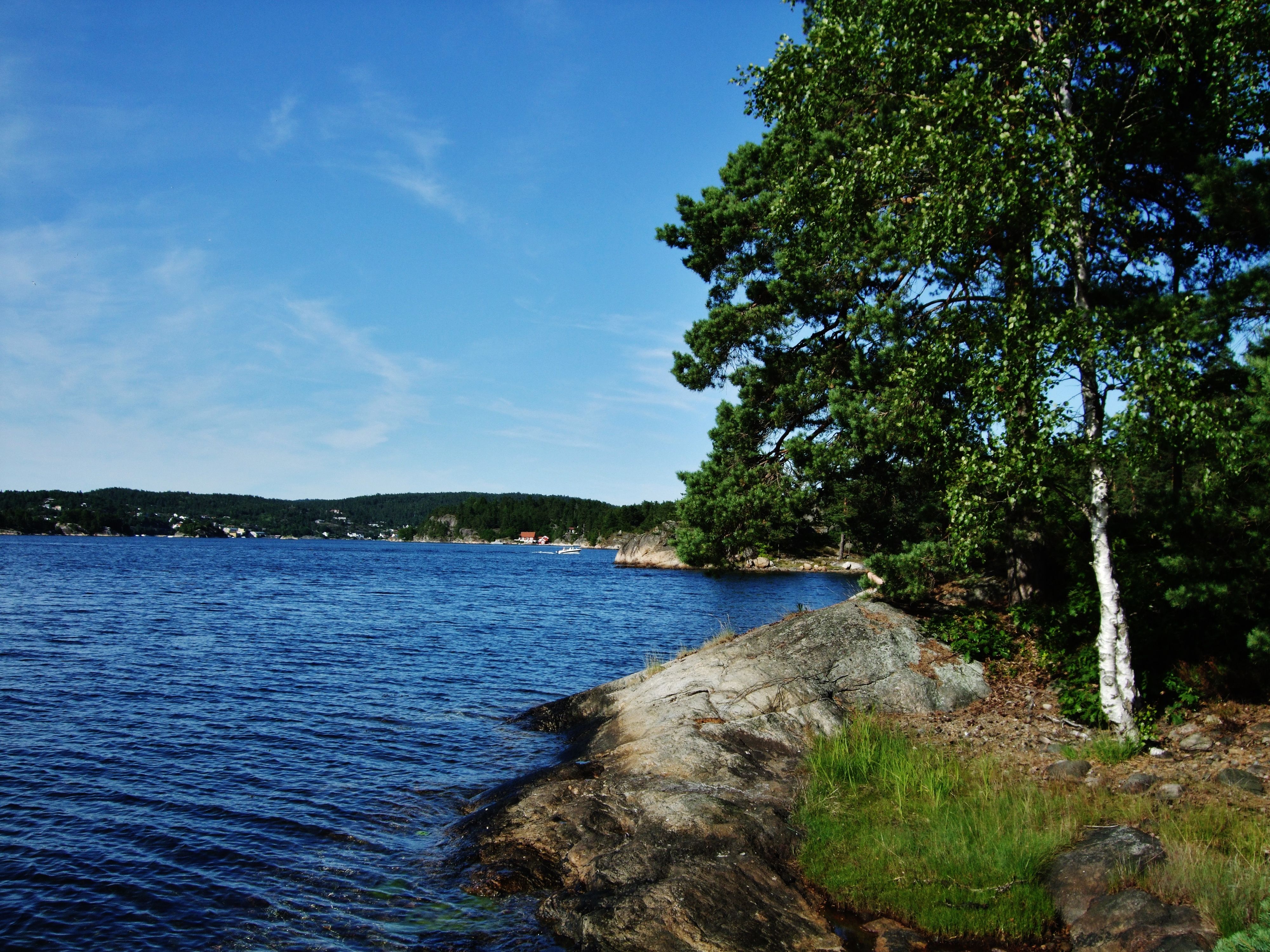 Badeplass langs Hellefjorden