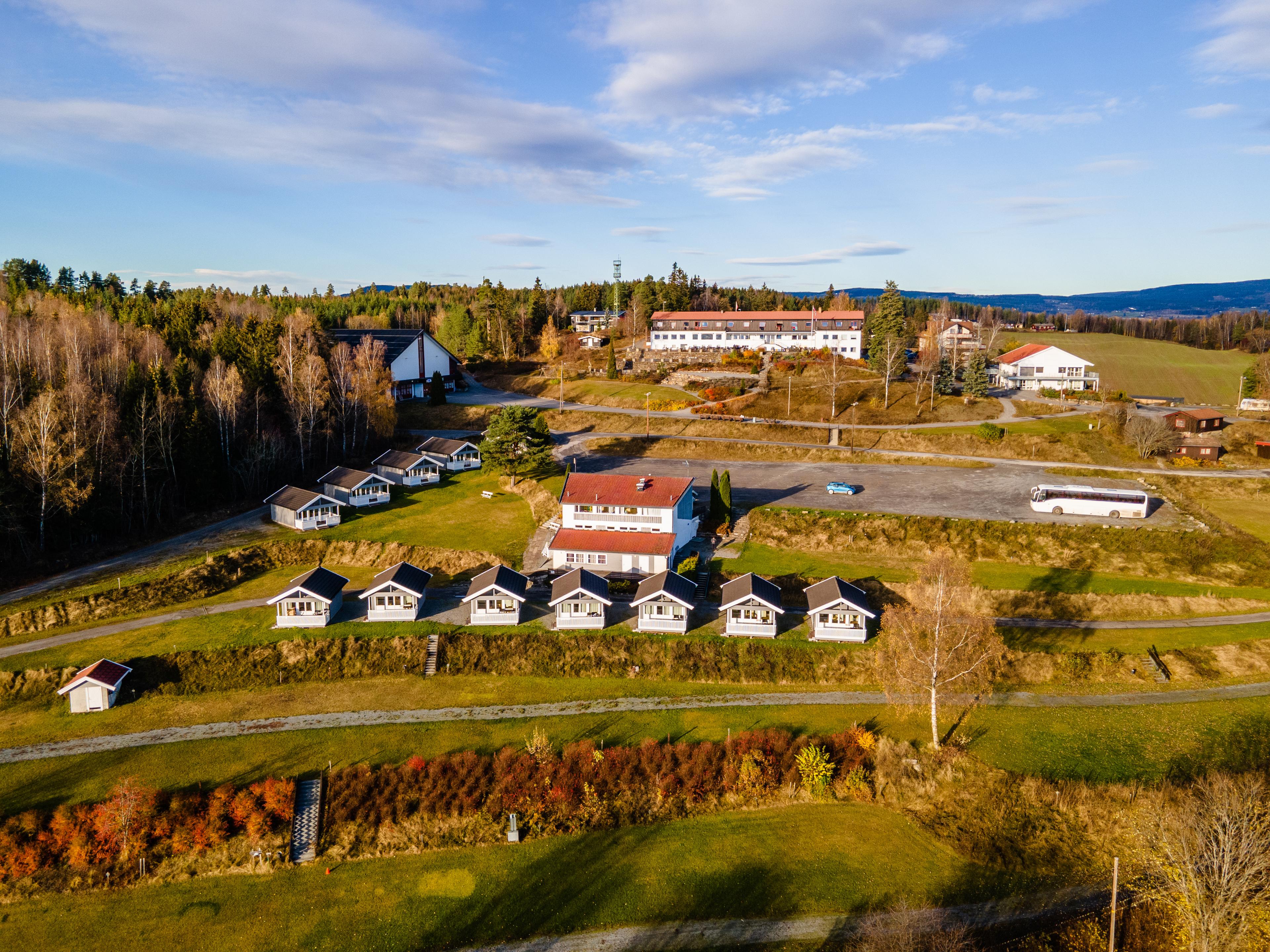 Hedmarktoppen Camping and cabin rental drone image