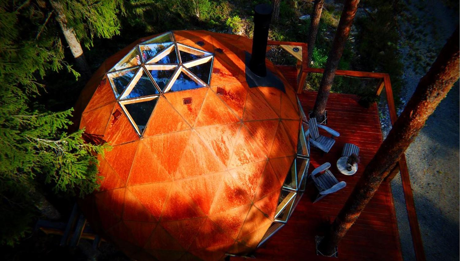 the cabin seen from above