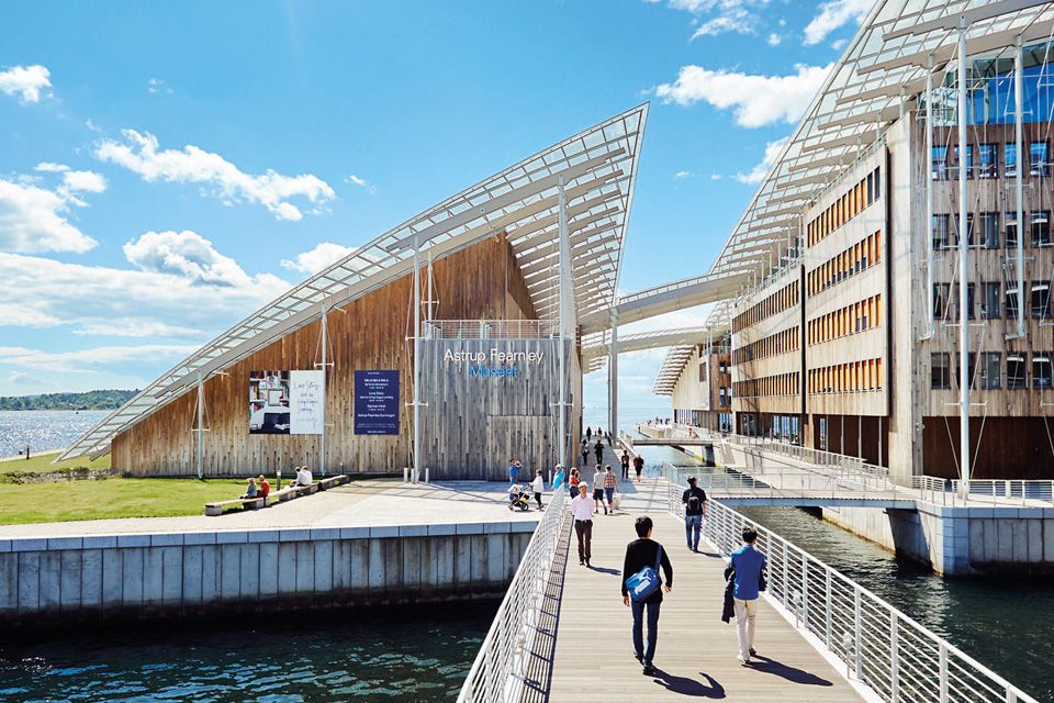 The museum on a sunny day