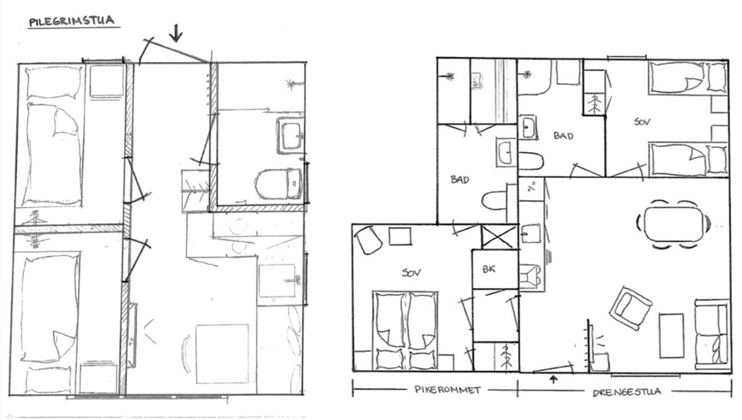 Plan Pilegrimstua, Hytte Sanner Hotell
