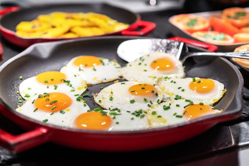 Stekte egg til frokost