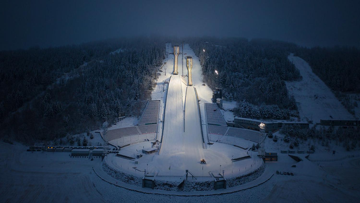 Vinter i Lysgårdsbakkene Hoppanlegg