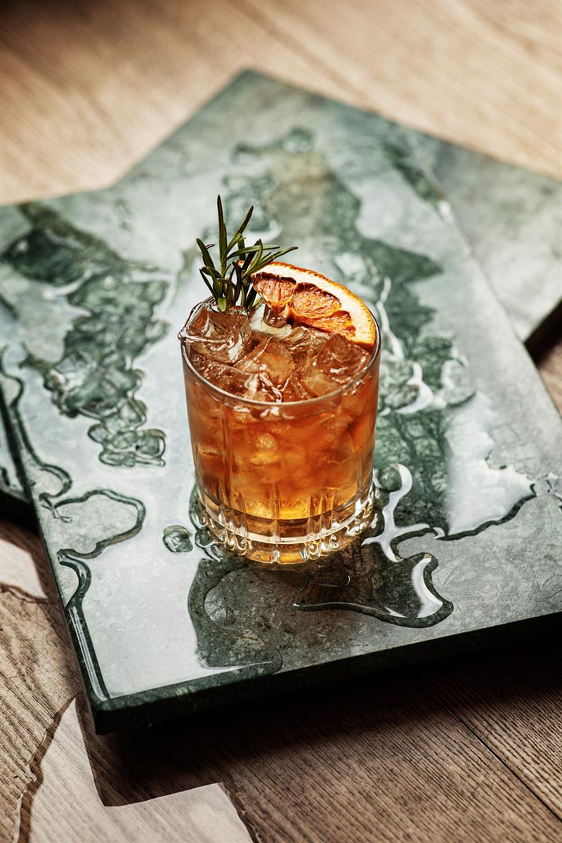 Detail photo of a drink.