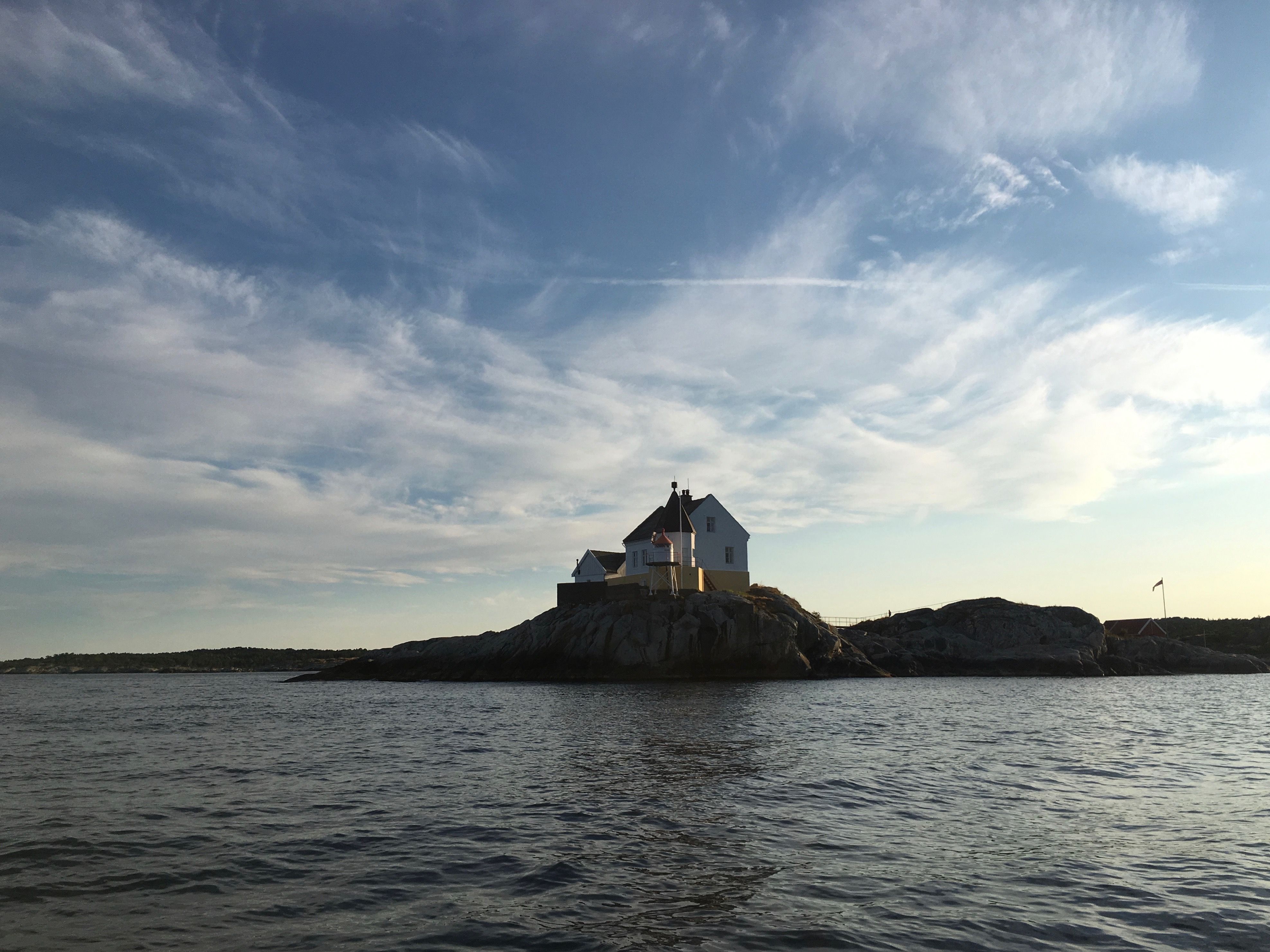 Saltholmen fyr Lillesand ettermiddagslys