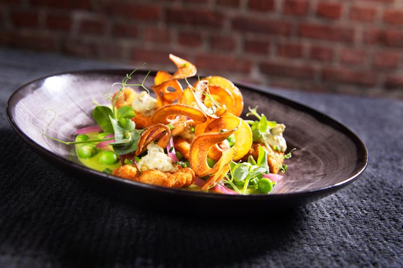 Detail of dish.