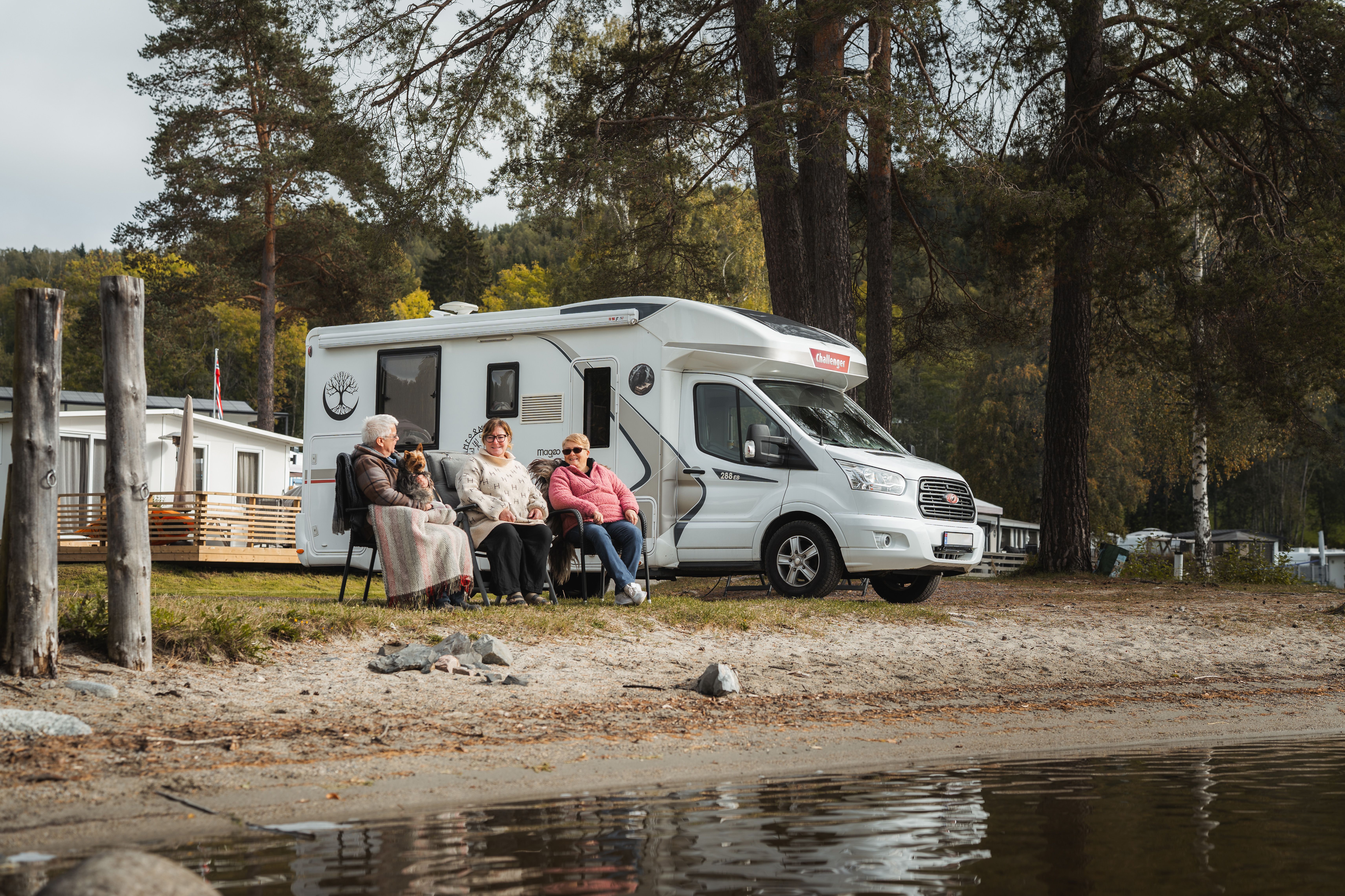 Høstcamping på Sløvika Camping ved Randsfjorden