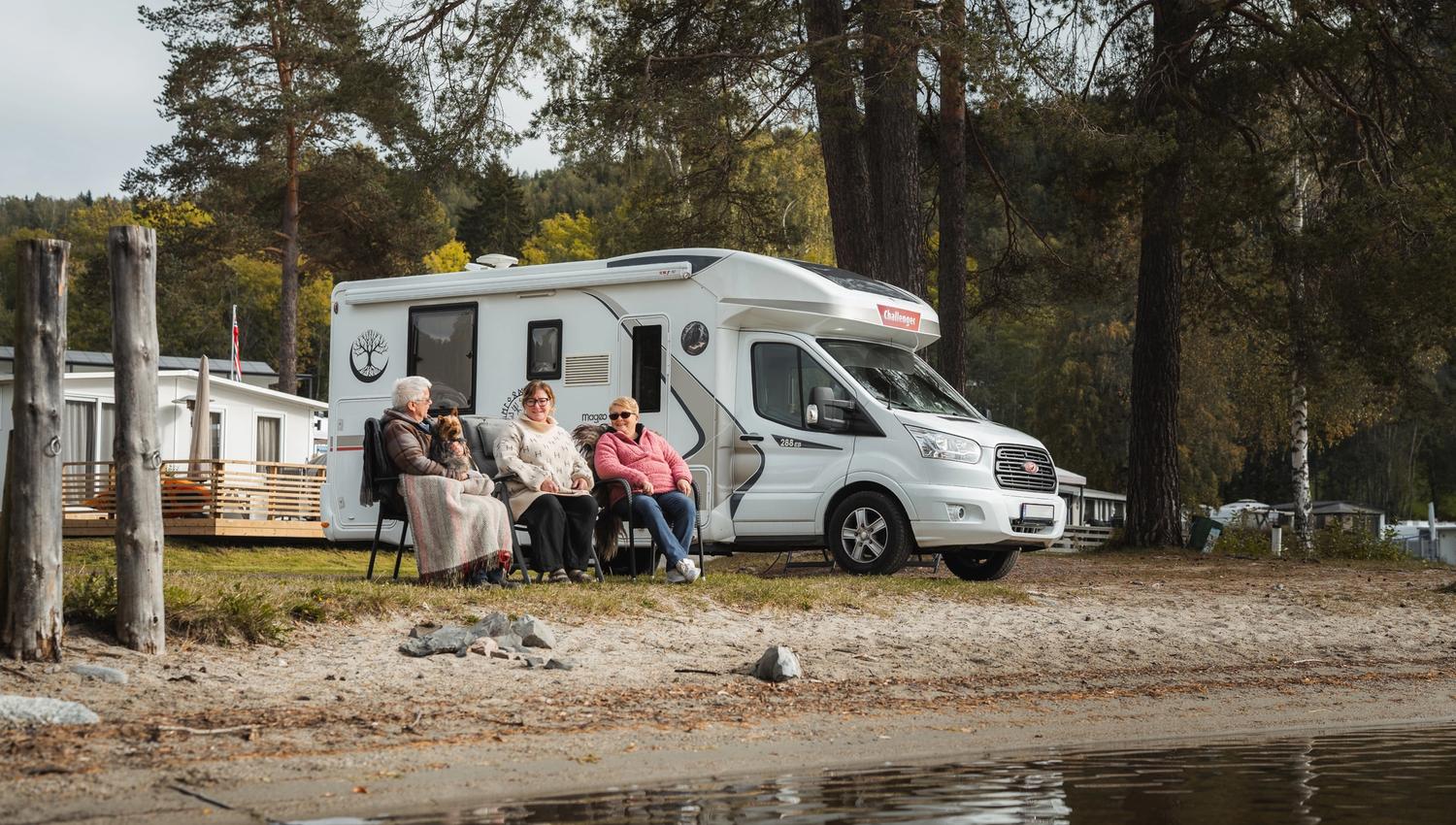 Høstcamping på Sløvika Camping ved Randsfjorden