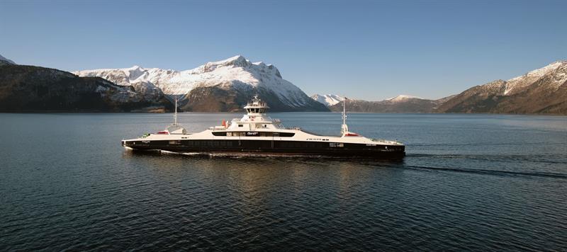 Ferry across the fjord