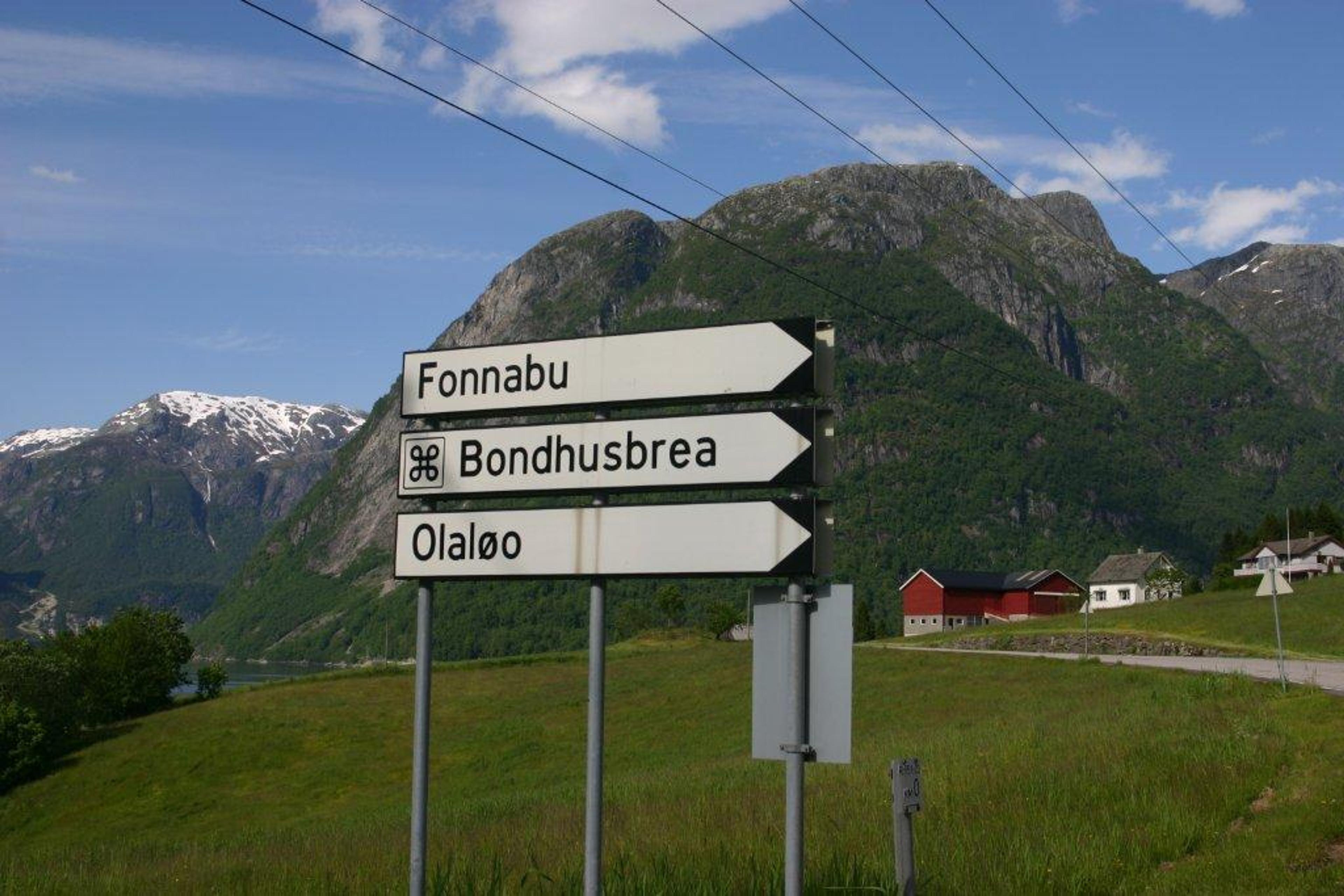 Bike route Bondhusdalen valley