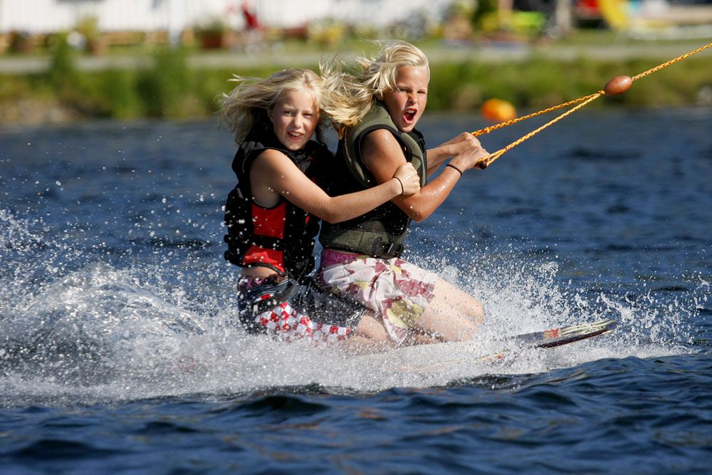 Wakeboard at Norsjø, Telemark. 