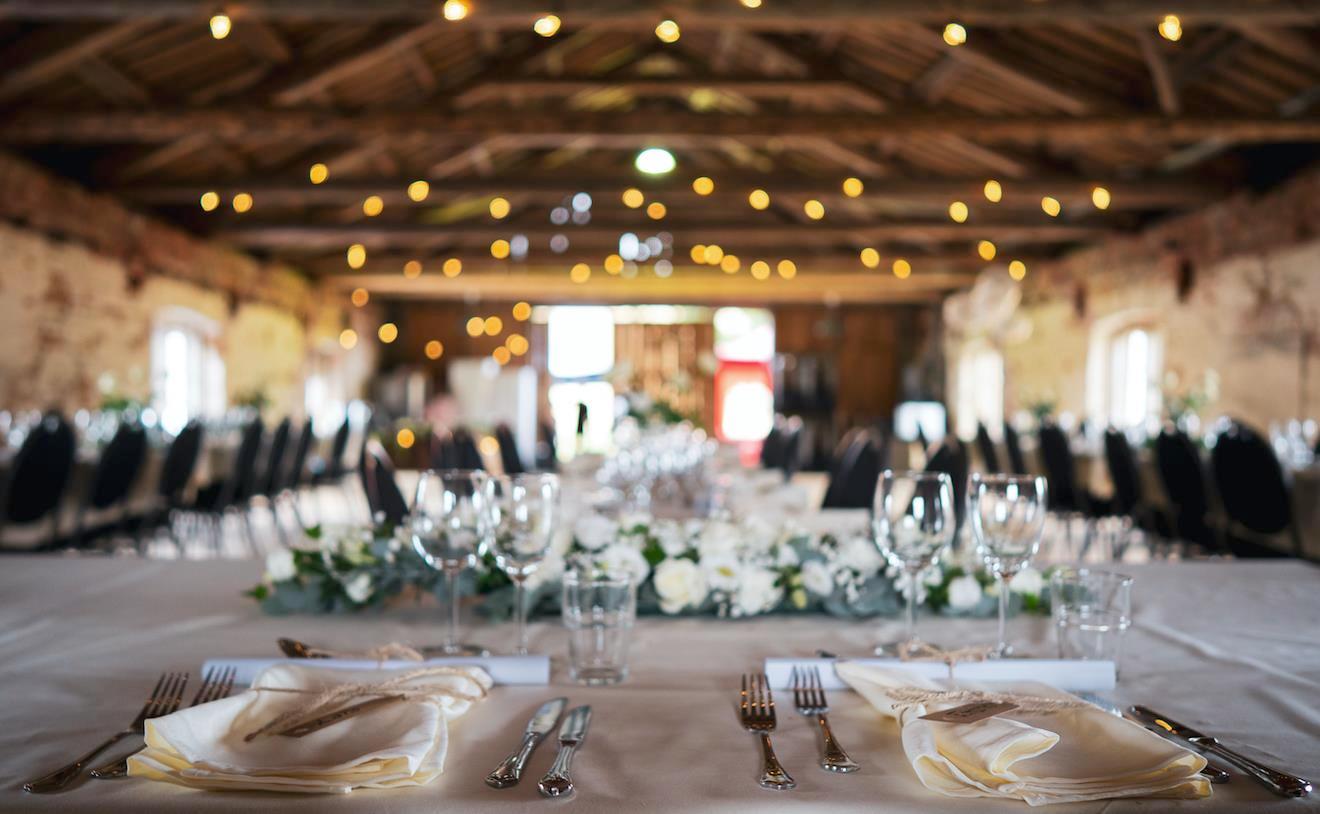 Wedding decorated table