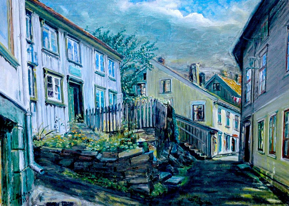 Kittelsenhuset malt av Sveinung Svalastoga i 1933
